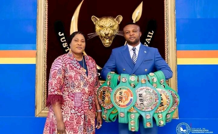 Lualaba : la gouverneure Fifi Masuka Saini reçoit le boxeur Junior Ilunga Makabu autour de deux projets pour la boxe